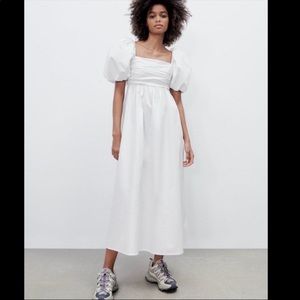 Zara Puff Sleeve Dress NWT